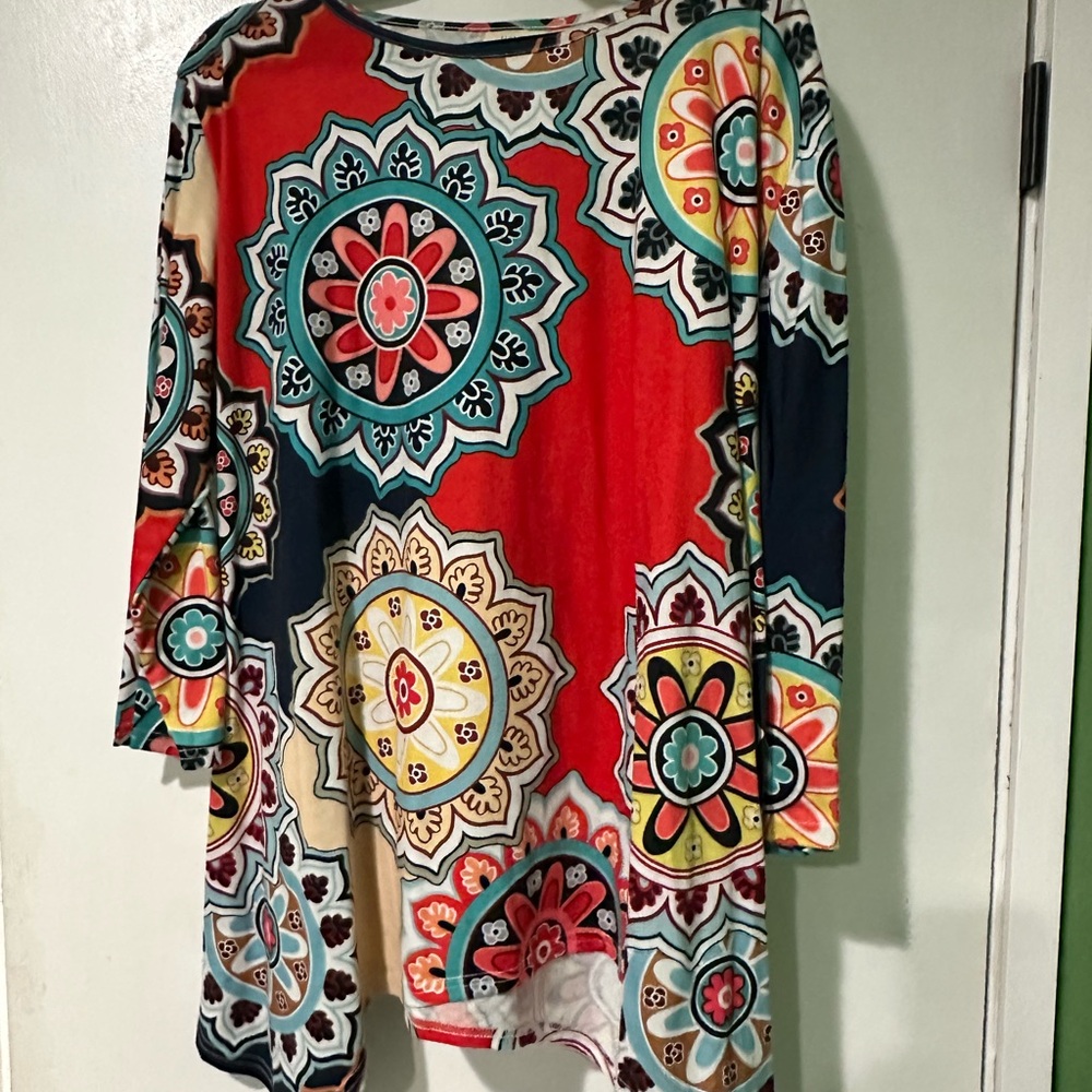 Colorful Mandala Print Women's Top